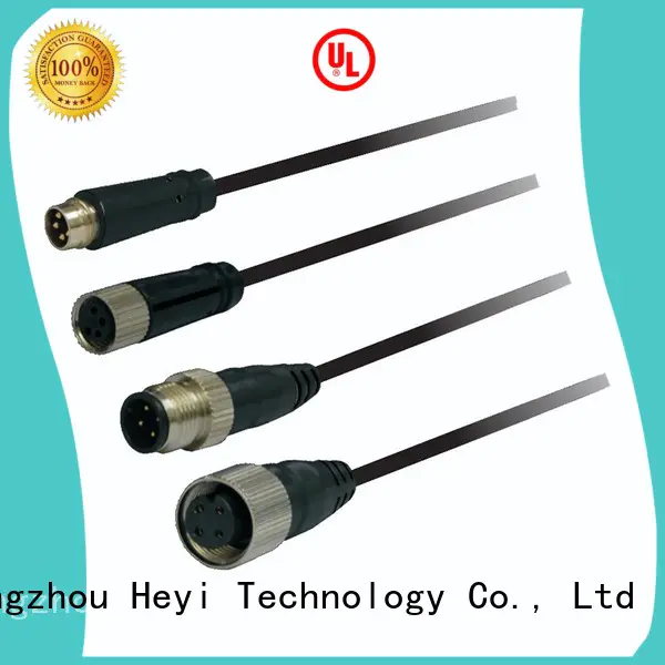 m12 m8 connector m8 4 pin connector Heyi manufacture