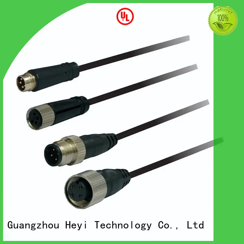 Heyi superior quality m12 4 pin connector cable for mechanical